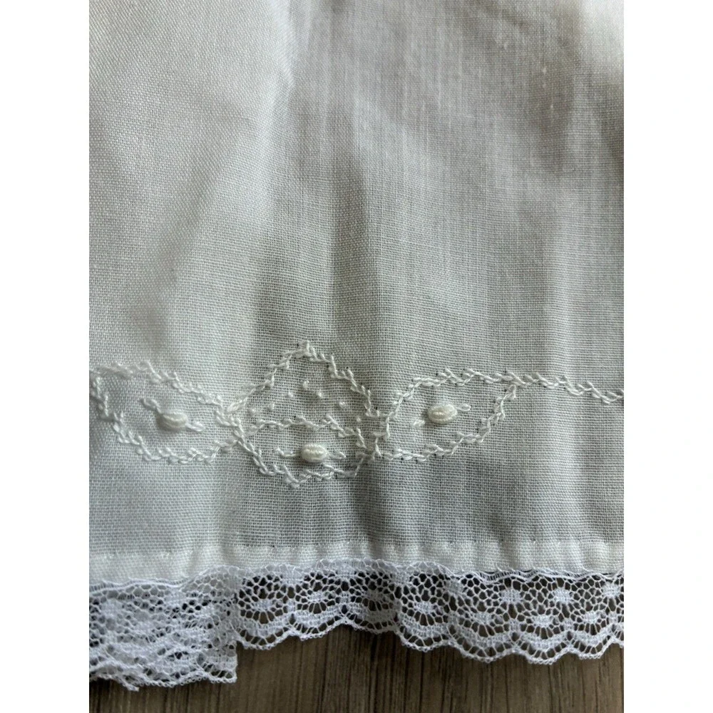 Lot of 3 Vintage Baby Dresses Day Gowns Handmade Embroidered White Pintuck